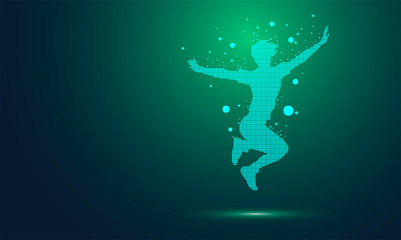 felicità, allegria, attività fisica © xyz+