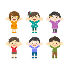 人物　子供　友達