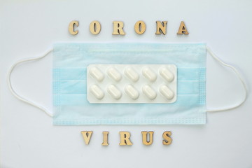 Word coronovirus in wooden letters. Global healthcare concept pandemic virus infection from Wuhan, China. Novel Coronavirus outbreak