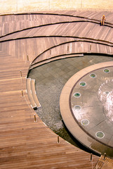 Modern cafe terrace in Tokyo Japan