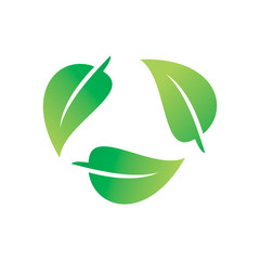 green nature group leaf logo design