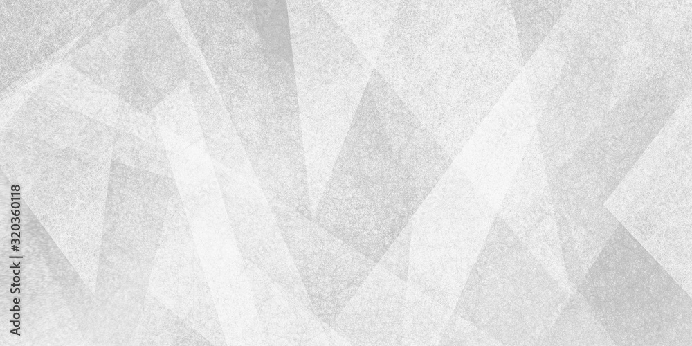 Wall mural abstract white background with texture in modern geometric design with triangle shapes and angled li