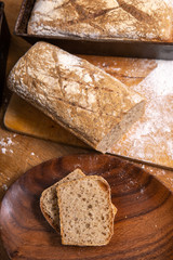freshly baked homemade bread