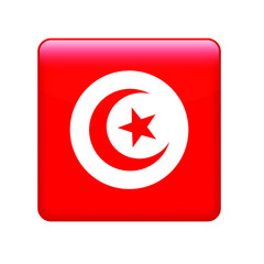 Fototapeta premium square Tunisia flag. Simple vector. National flag of Tunisia 