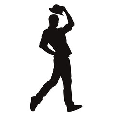 Silhouette Of Male Dancer