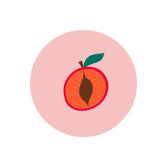 Peach pink icon circle illustration