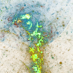 Glossy light green fractal texture, digital artwork for creative graphic design