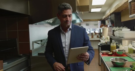 Caucasian man in blue suit