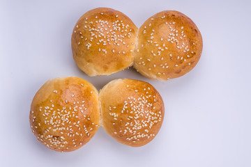 hamburger buns on a light background for the menu1