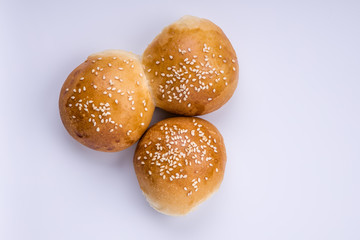 hamburger buns on a light background for the menu2
