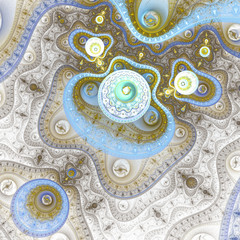 Light steampunk fractal texture, digital artwork for creative graphic design
