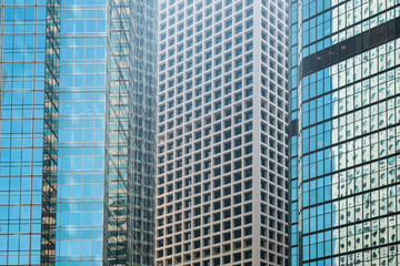 office buildings in business district, corporate building facade