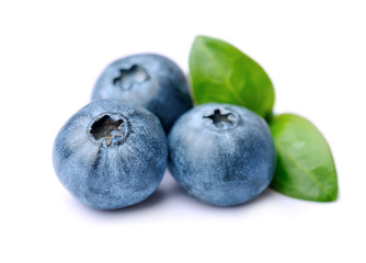Fresh blueberries isolated