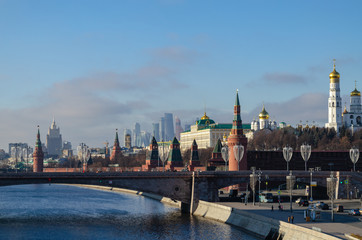 Moscow, view of the city&rsquo;s architectural structures, Moscow river, architecture, Russian Federation