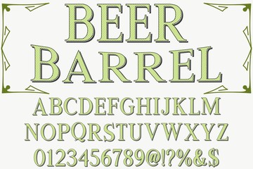 abc Font. alphabet Script. Typeface.Shadow. Effect.vintage Hand Drawn.Retro Typography.Vector Illustration