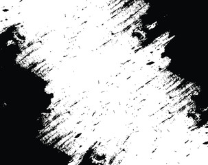 Grunge Black And White Urban Vector Texture Template. Dark Messy Dust Overlay Distress Background. Easy To Create Abstract Dotted, Scratched, Vintage Effect With Noise And Grain 