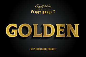Fototapeta premium Golden text, editable font effect