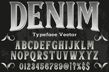 abc Font. alphabet Script. Typeface.Shadow. Effect.vintage Hand Drawn.Retro Typography.Vector Illustration