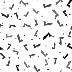 Black Check mark icon isolated seamless pattern on white background. Tick symbol. Vector Illustration
