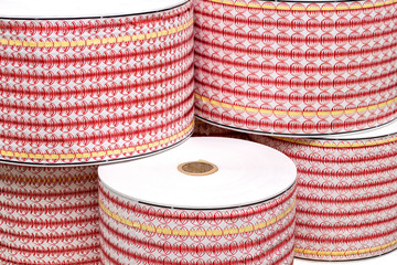 Waste matrix from label manufacturing process in flexo printing press. Waste from label production...