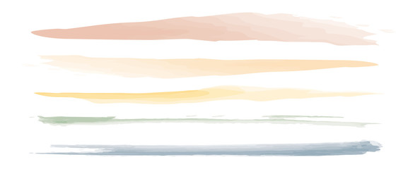 Obraz premium アナログタッチ素材：筆の質感 墨 インク 筆模様 波模様