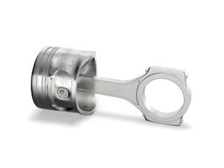 Cylinder piston and connecting rod 3d rendering