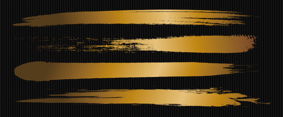 Obraz premium アナログタッチ素材：筆の質感 墨 インク 筆模様 波模様