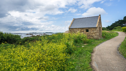 île de Bréhat, maison en pierres , Côtes D'armor, Bretagne