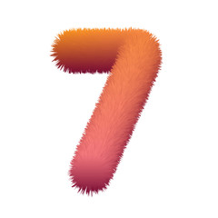Number, Fur, Fluffy vector template
