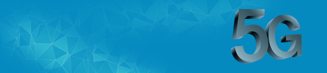 Backdrop mobile illustration connected gradient background, banner wireless copy-space 3d 5G wide