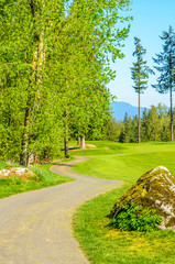 Trail in path of the golf park
