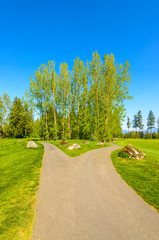 Trail in path of the golf park