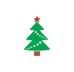 Christmas tree icon on background for graphic and web design. Creative illustration concept symbol for web or mobile app