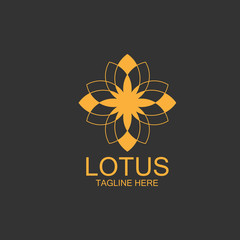 lotus flowers design logo Template icon