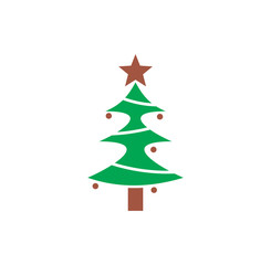 Christmas tree icon on background for graphic and web design. Creative illustration concept symbol for web or mobile app