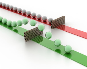 Challenge and business concepts, original 3d rendering