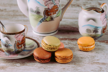 Freshly brought macarons from the bakery