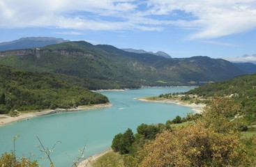 Fototapeta na wymiar Le lac bleu.