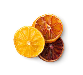 Dried Slices of Orange and Blood Orange Isolated