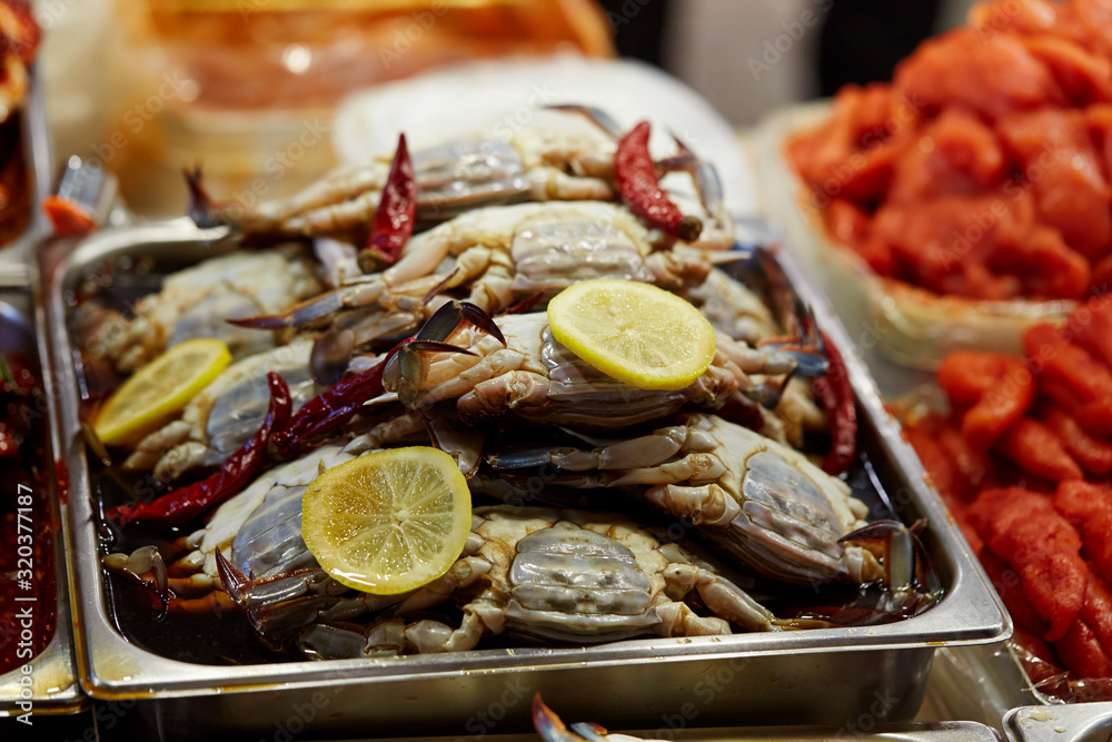 Poster ganjang gejang, korean soy sauce marinated crabs