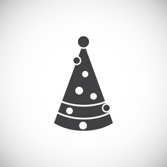 Christmas tree icon on background for graphic and web design. Creative illustration concept symbol for web or mobile app