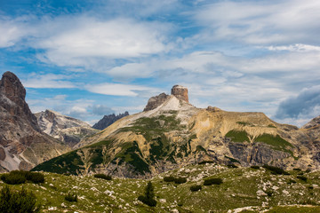Obraz premium Panoramic view of Dolomites, Italy.