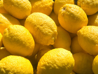 Yellow lemons background