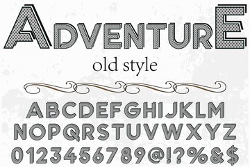 Obraz premium Font alphabet. Script abc Typeface handcrafted handwritten vector label design 