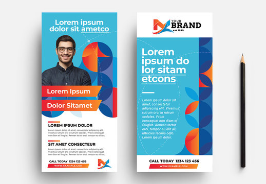 Thin Flyer Layout with Modern Design