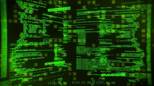 Green Hacker Digital Text Motion Graphic Background