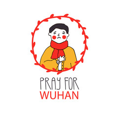 China virus. Wuhan coronavirus concept