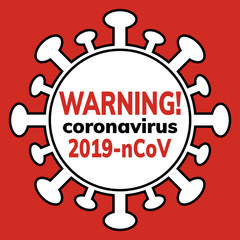Virus warning icon. Vector illustration.