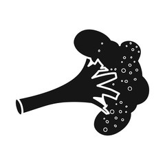 Isolated object of broccoli and green sign. Collection of broccoli and product stock symbol for web.