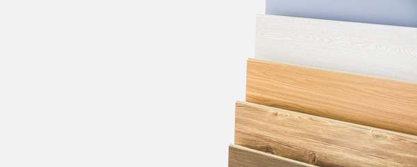 chipboards, color palette and texture laminate and parquet with copy space for advertise